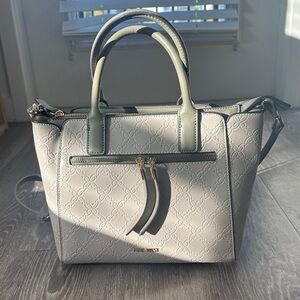 Nine West Light Gray Satchel Bag